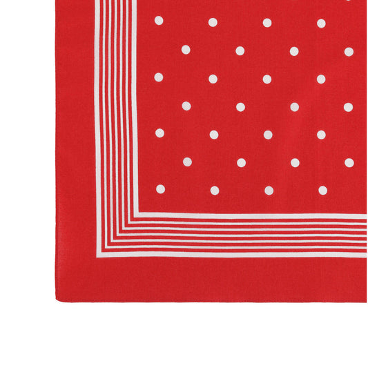 Großes Polkadot Halstuch in rot mit Punkten- Bandana in 75x75 cm