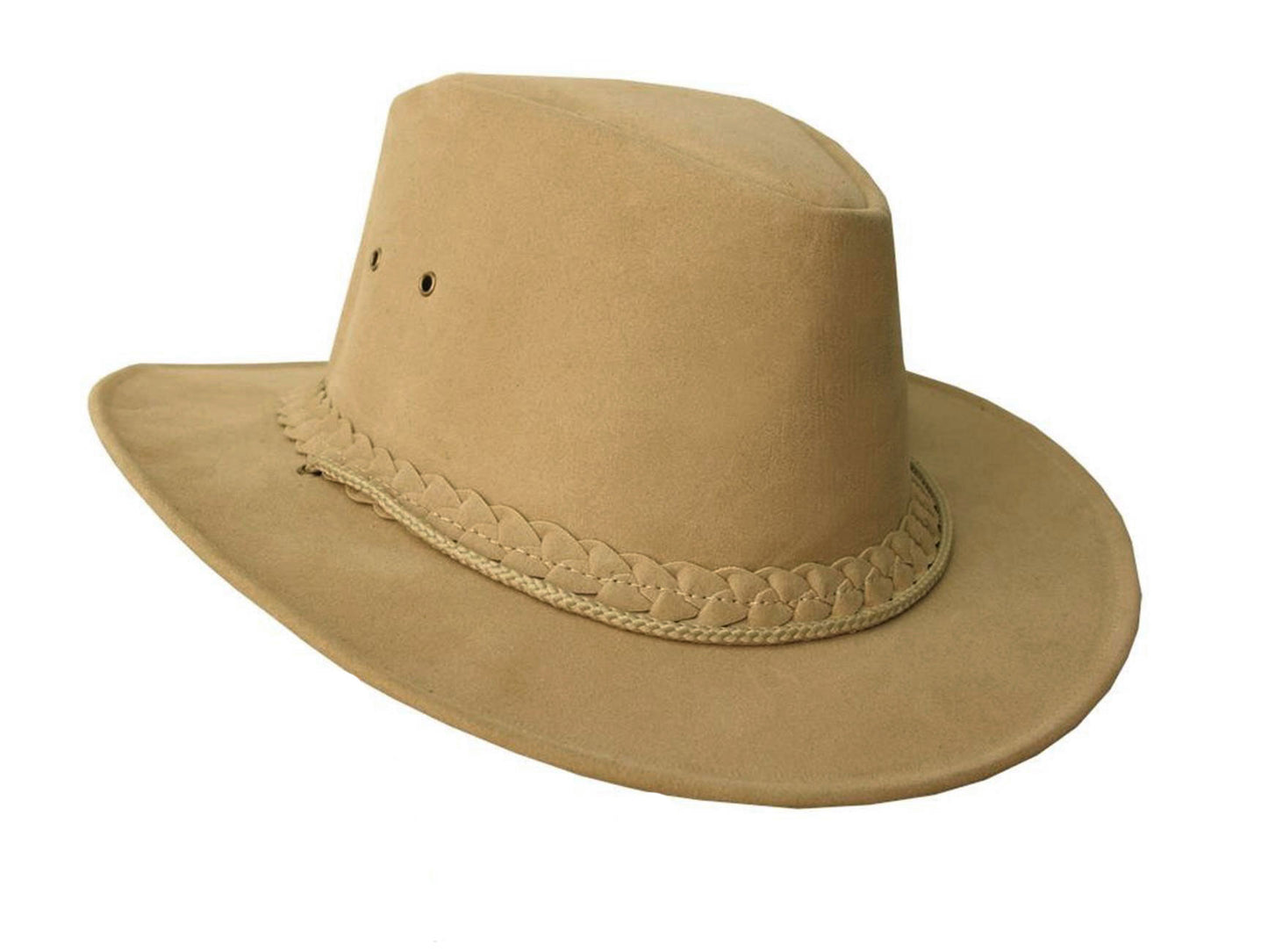 Outdoor summer hat in suede look super light and airy including chin strap waterproof with UV protection for men, women and children | beige