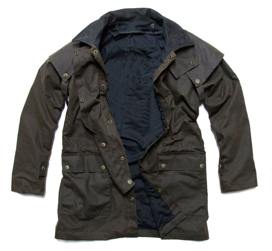 Kakadu Australia Iron Bark Jacket in black with Build in Fleece Inliner