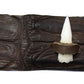 Real crocodile leather hat band with teeth in brown and Tobacco