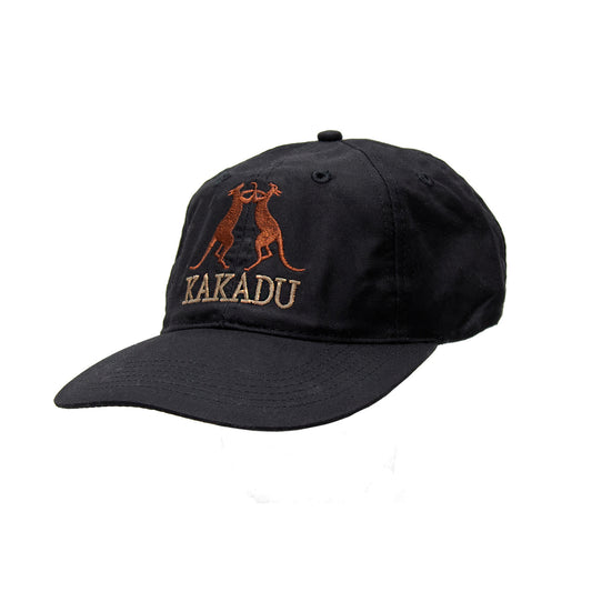 Cappi, peaked cap made of water -repellent cotton in black with Kakadu logo