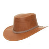 Ultra-light cowboy hat for women and men made of kangaroo leather in brown