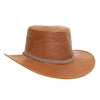 Ultra-light cowboy hat for women and men made of kangaroo leather in brown