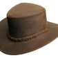 Cowboy children's hat made of leather with curved clamp | All -weather protection for the head and face