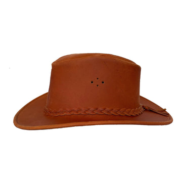 Cowboy Lederhut with braided hat band | Remaining items in S and XXL