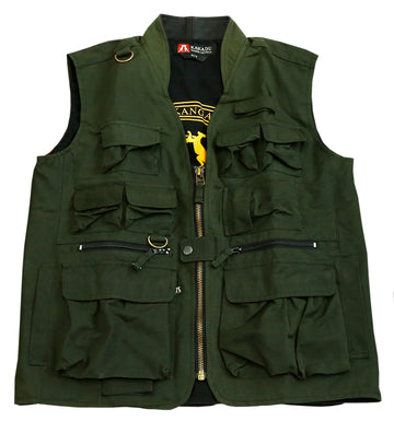 Water-repellent leisure outdoor angler vest with many bags up to 5xl | Remaining item