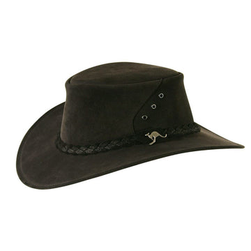 Cowboy hat made of suede for women and men with a curved clamp