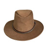 Cowboy hat made of suede for women and men with a curved clamp