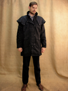 Kakadu Australia Iron Bark Jacket in black with Build in Fleece Inliner