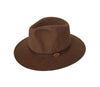 Crumpleable wool felt hat for women and men with leather hat band and logo