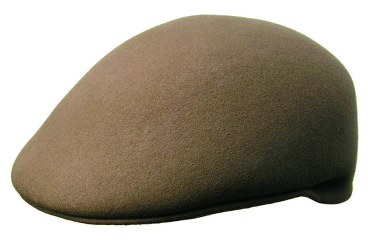 Crumpleable wool felt hat for women and men with leather hat band and logo