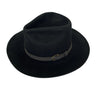 Crumplative wool felt hat for women and men with brass buckle | Size 56-57 cm