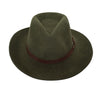 Crumplative wool felt hat for women and men with brass buckle | Size 56-57 cm