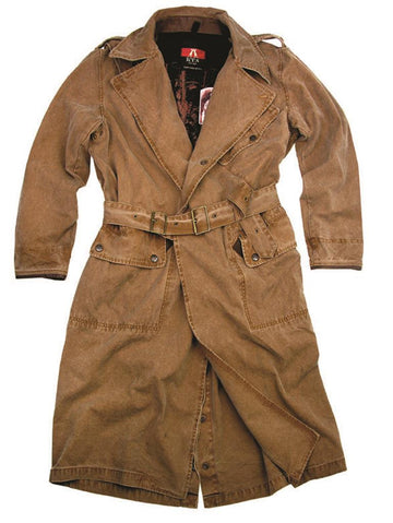 Australian Style Gunner Trench Coat in braun und mustard