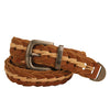 Real leather | Leather belt Tucker handmade from leather loops in brown