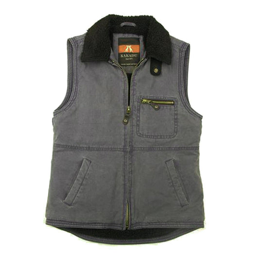 Feeded ladies outdoor | Vest Quinn with fur collar in size M