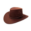 Cowboy leather hat with round cord and wide clamp | Special item