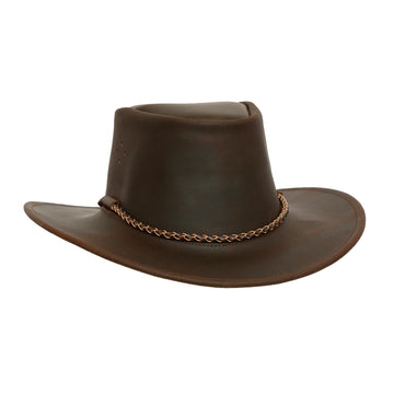 All weather-coaster cowboy leather hat for women and men in black and brown