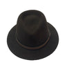 Crumplable wool felt hat for women and men with a two-colored leather hat band