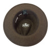 Crumplable wool felt hat for women and men with a two-colored leather hat band