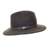 Crumplable wool felt hat for women and men with a two-colored leather hat band