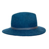 Crumplable wool felt hat for women and men with a two-colored leather hat band