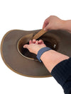 Outdoor Cowboy Lederhut made of cowhide leather all -weather -compatible with high UV protection for men's women children