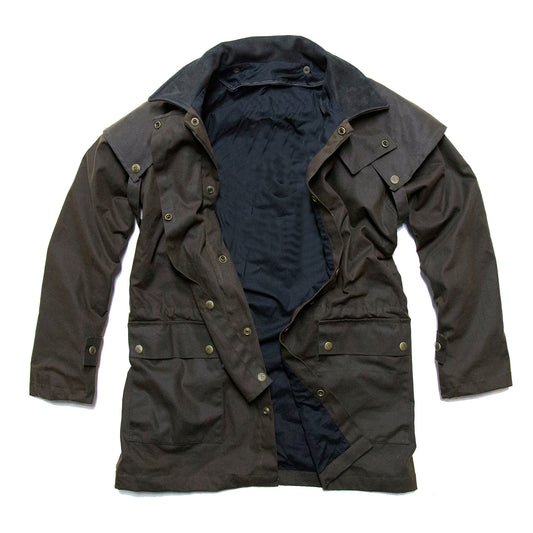 Kakadu Australia Iron Bark Jacket in black with Build in Fleece Inliner