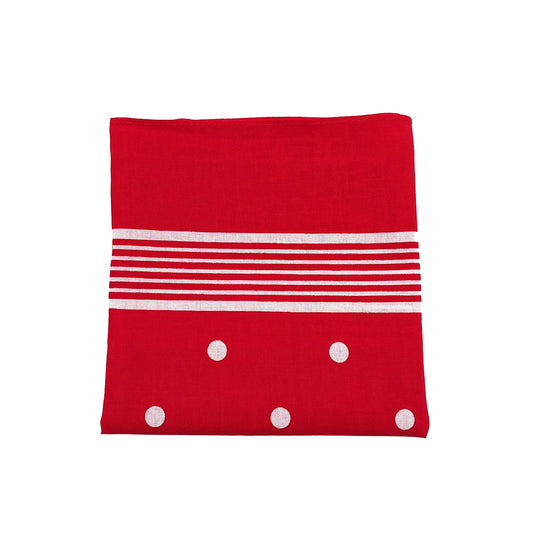 Großes Polkadot Halstuch in rot mit Punkten- Bandana in 75x75 cm