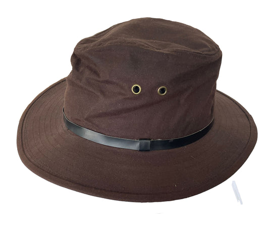 crumplable angler outdoor hat made of oiled cotton | Water and wind-repellent