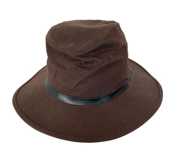 crumplable angler outdoor hat made of oiled cotton | Water and wind-repellent