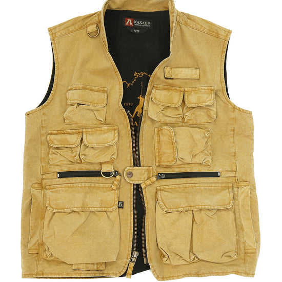 Freizeit | Outdoor | Multifunktions Weste Delta Canvas- in mustard - OUT OF AUSTRALIA | Kakadu Traders Australiafreizeitweste Hundetraining Hundeweste Jagd Jagd-Weste Jagdweste multifunktion multifunktions-Weste Multipocket outdoorweste outdoorweste Reise-Weste reiten safari-weste schwarz  Segeln survival Unisex Urlaub viele taschen