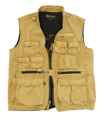 Freizeit | Outdoor | Multifunktions Weste Delta Canvas- in mustard - OUT OF AUSTRALIA | Kakadu Traders Australiafreizeitweste Hundetraining Hundeweste Jagd Jagd-Weste Jagdweste multifunktion multifunktions-Weste Multipocket outdoorweste outdoorweste Reise-Weste reiten safari-weste schwarz  Segeln survival Unisex Urlaub viele taschen