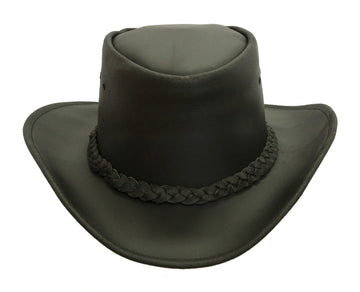 Western | Cowboy | Lederhut Portland mit hohem Block und formbarer Krempe - OUT OF AUSTRALIA | Kakadu Traders Australiaaustralien-hut australische-hüte cowboy-hut leder-hut känguru-hut leder-hut für männer leder-hut für frauen wetter-hut wasserabweisend hut kopfbedeckung freizeit-hut jagd Jagd-hut echter-cowboy-hut leder-hut angel-hut wander-hut