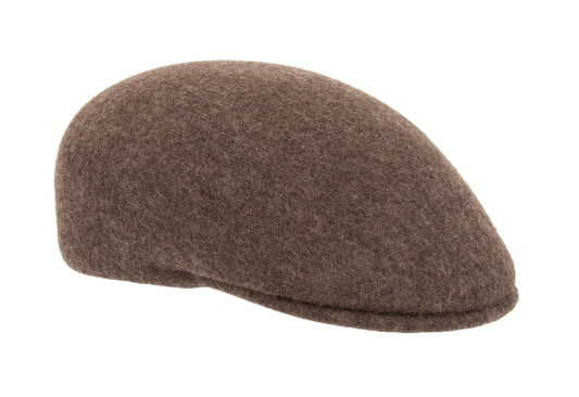 Crumpleable wool felt hat for women and men with leather hat band and logo